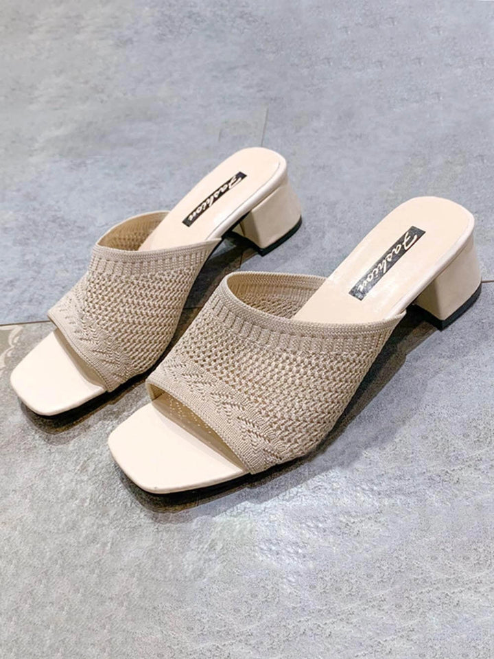 Sandalias trenzadas de tacón medio
